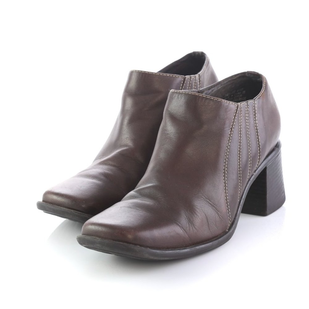Clarks Dark Brown Leather Ankle Boots Booties